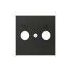 ZS55. Tapa para conector TV/R 55x55 mm - Antracita.